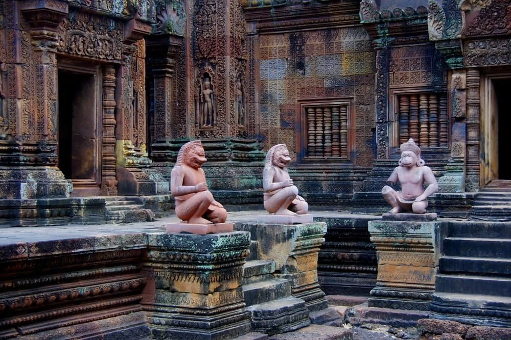 Banteay Srei Temple part of the Temples of Angkor in Cambodia