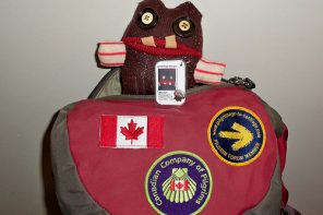 Maple Leaf Canadian Flag on Backpack