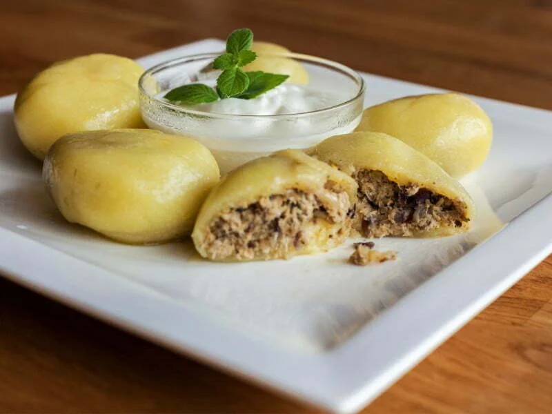 Cepelinai is Lithuanian food to try in Kaunas, Lithuania 