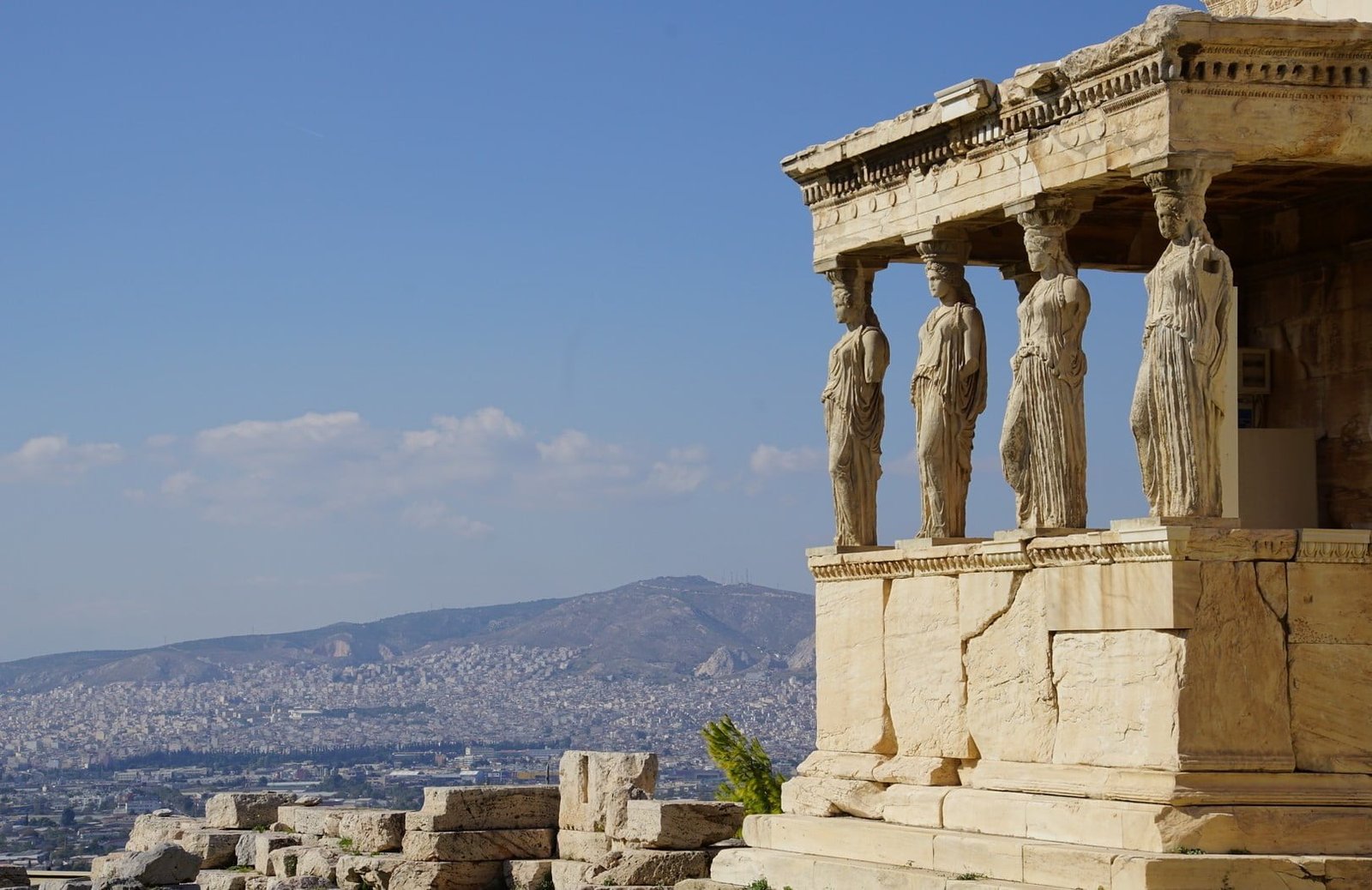 Erechtheion Ancient Greek Temple atop the Acropolis in Athens, Greece