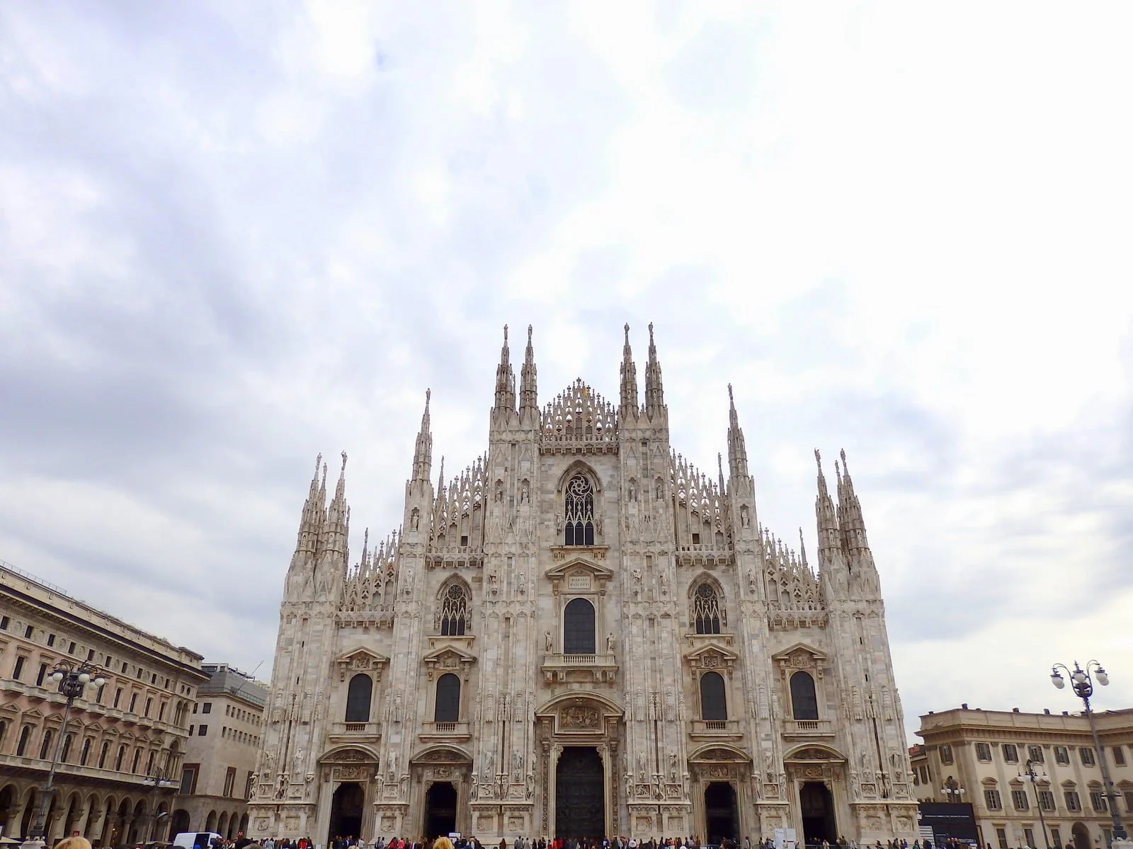 Views of Il Duomo Cathedral in Milan, Italy