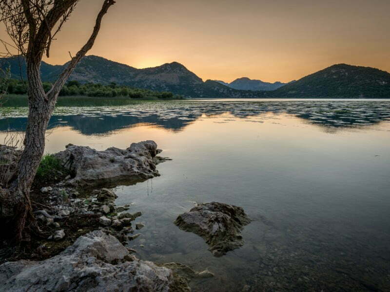 Lake Skadar scenic views in Montenegro 