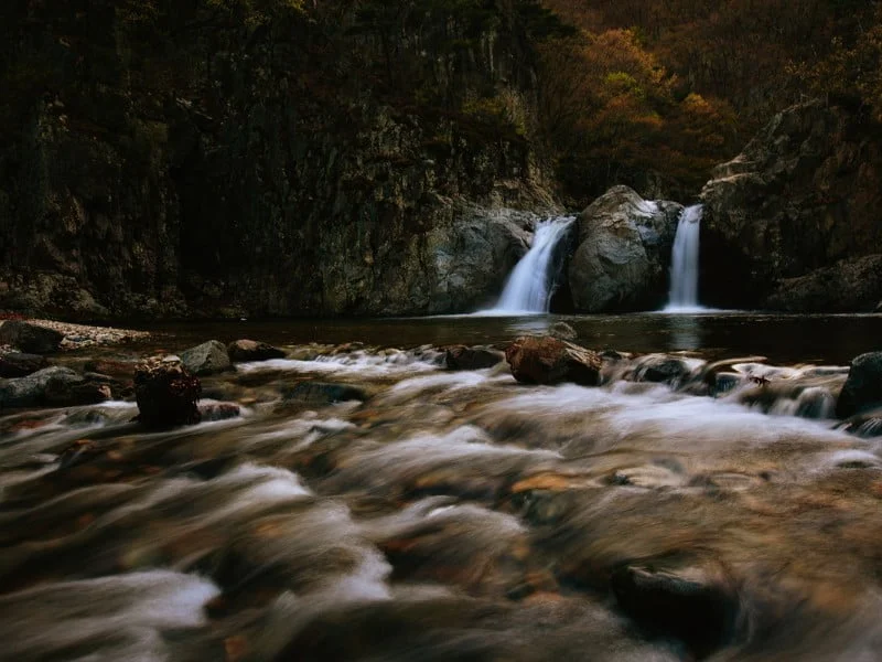 Nayeonsan waterfall in South Korea 