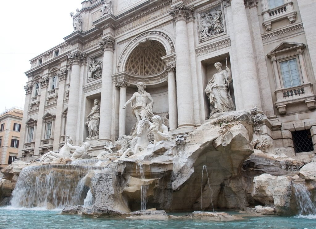 Trevi Fountain located in Rome, Italy