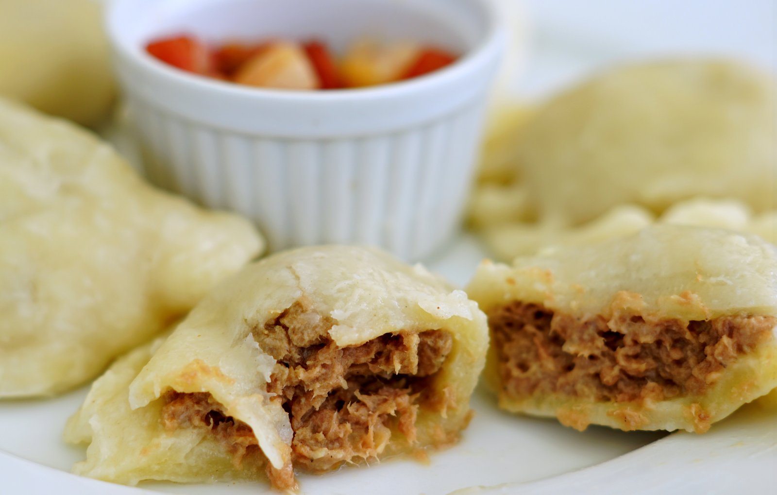 Delicious meat Pierogi in Warsaw, Poland