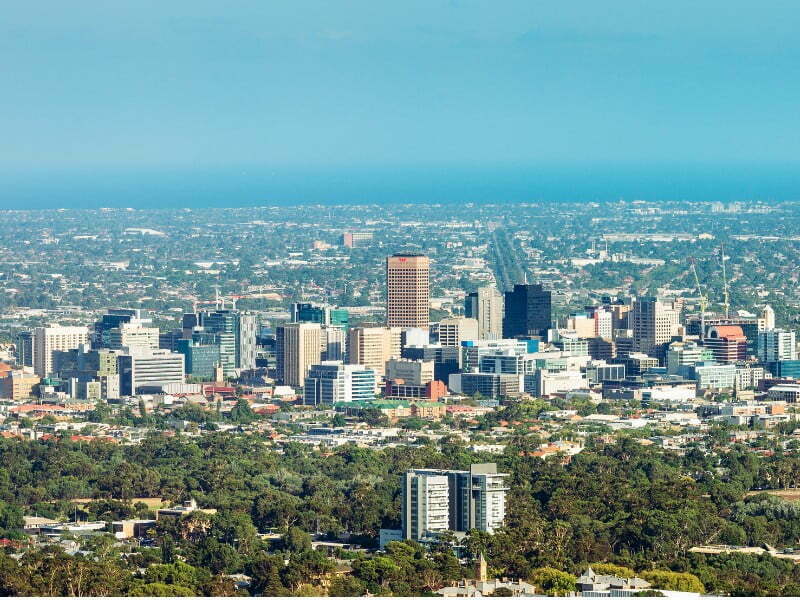 Adelaide cityscape views in Australia 