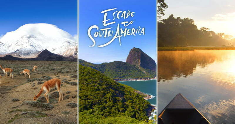 Win 1 of 3 trips to South America!