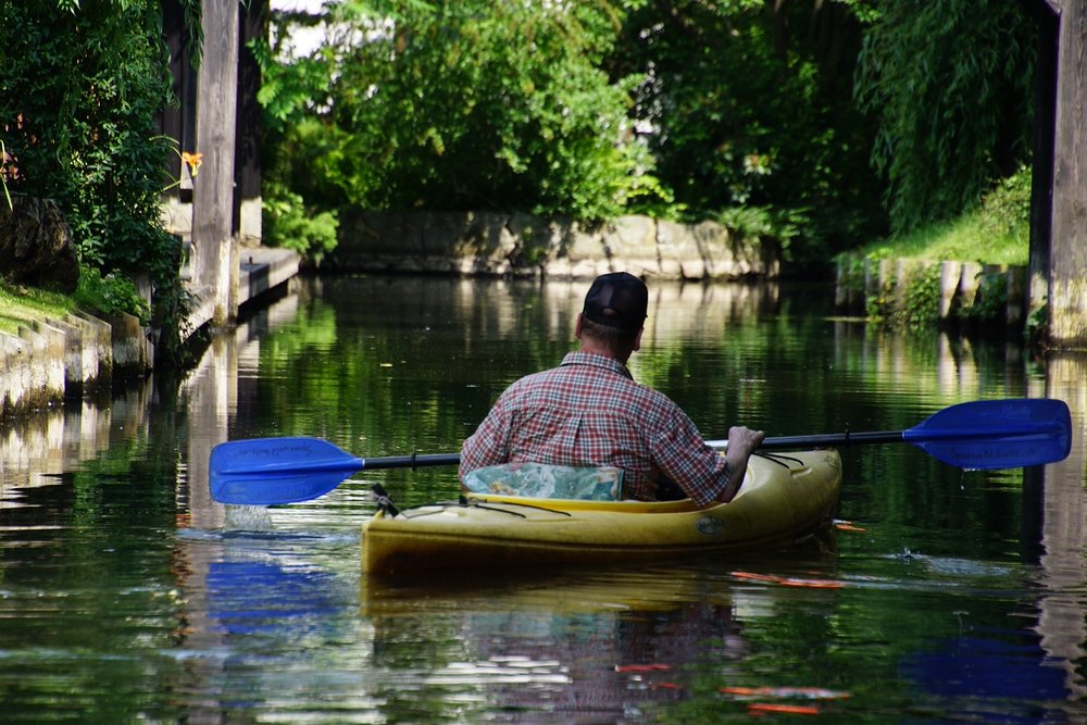 An alternative to punting is to go kayaking down the canals in the Spree Forest