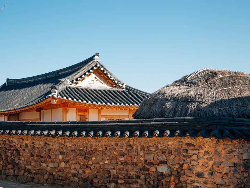 Andong historic walls and temples in South Korea 