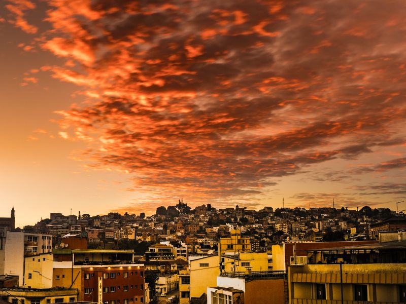 Antananarivo epic sunset clouds 