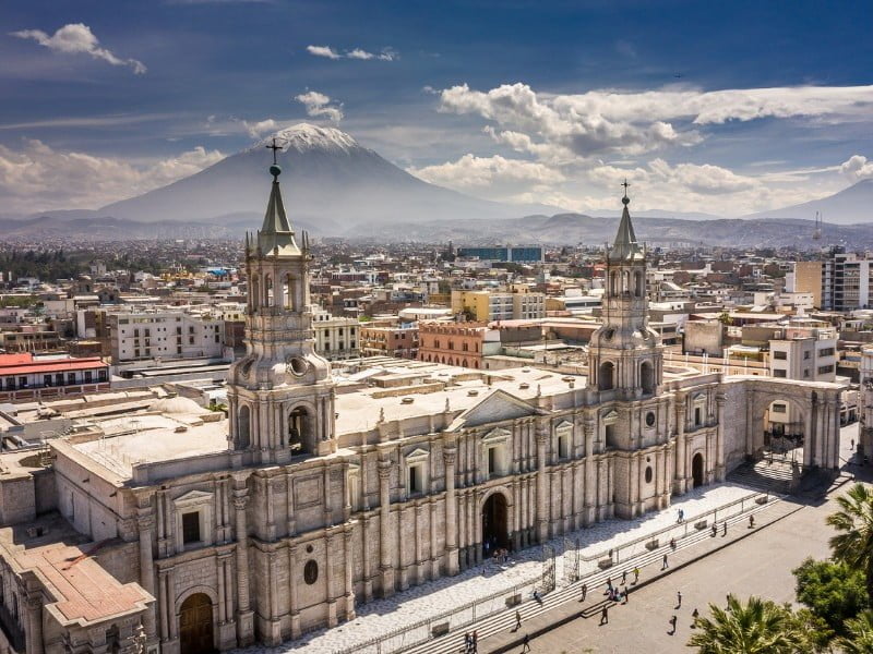 Arequipa architectural views of the colonial centre in Peru 