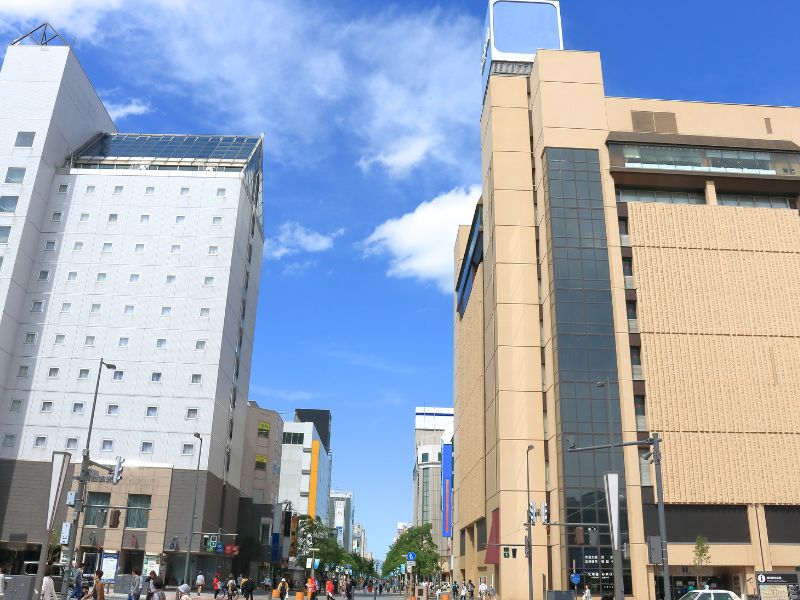 Asahikawa shopping centre in Japan