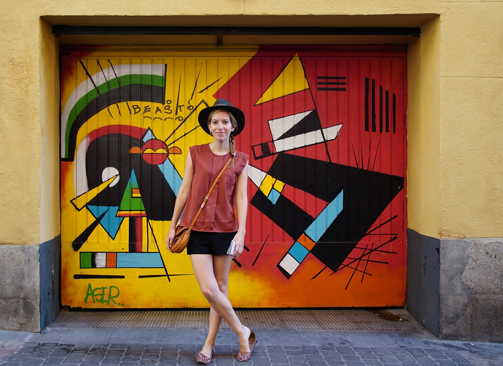 Audrey was a willing model for many shots I took around the city of Madrid, Spain