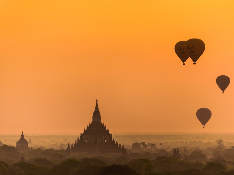 Bagan Ballon Ride In Myanmar 
