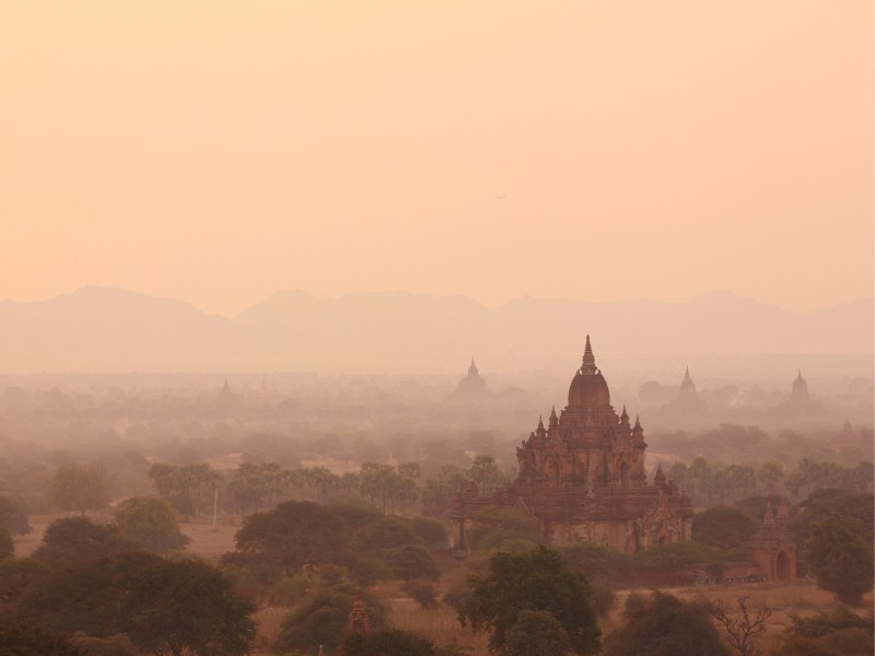 Bagan hazy views in Myanmar 