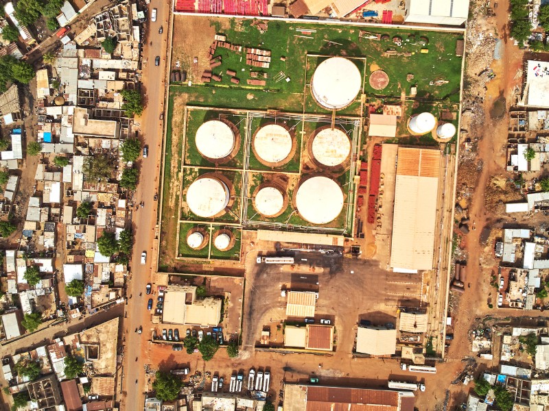 Bamako aerial views from above 