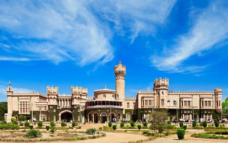 Bangalore Palace views on a beautiful day in India