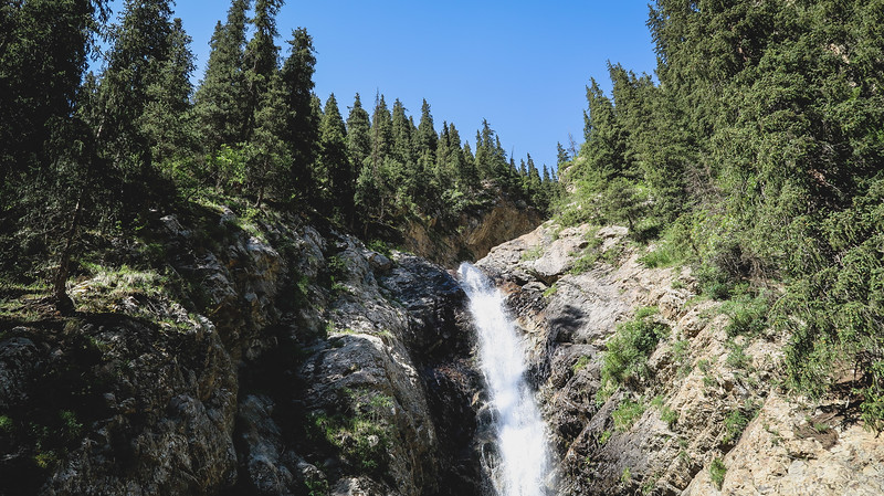 Barskoon Waterfalls in Kyrgyzstan