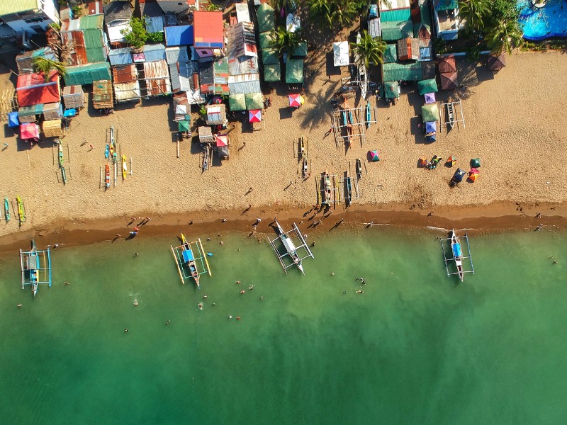 Batangas aerial beach views in the Philippines 