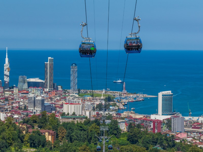 Batumi cable car views in Georgia 