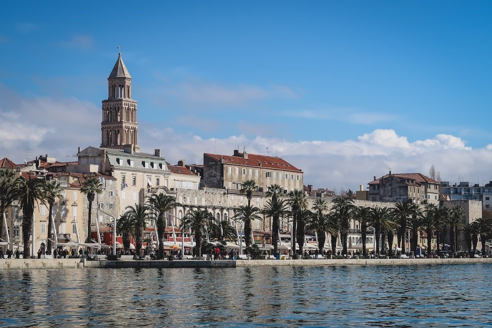 Beautiful views of Split on a quiet afternoon in Croatia 