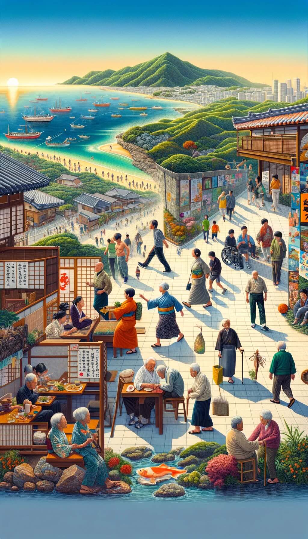 Beautifully explores the longevity and lifestyle of Japan's oldest residents, capturing the essence of their healthful living and the cultural practices that contribute to their extended lifespan.