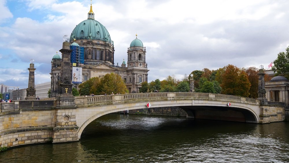 Berlin Cathedral Berliner Dom from a unique vantage point with bridge views in Germany