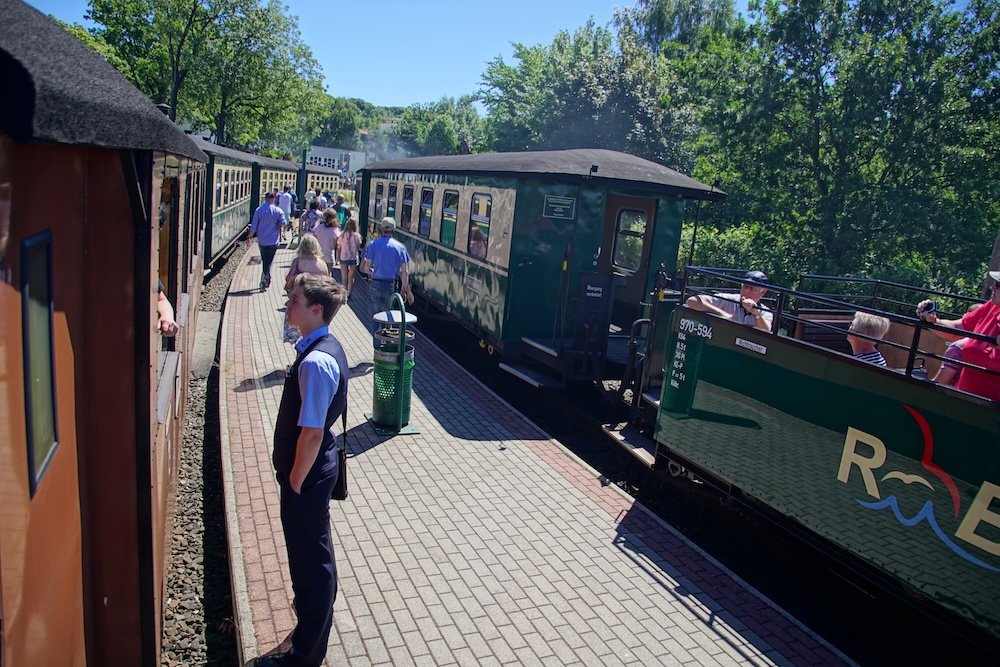 Boarding the Roland Racer Steam Train an old steam engine stepping into Rugen’s nostalgic past in Germany