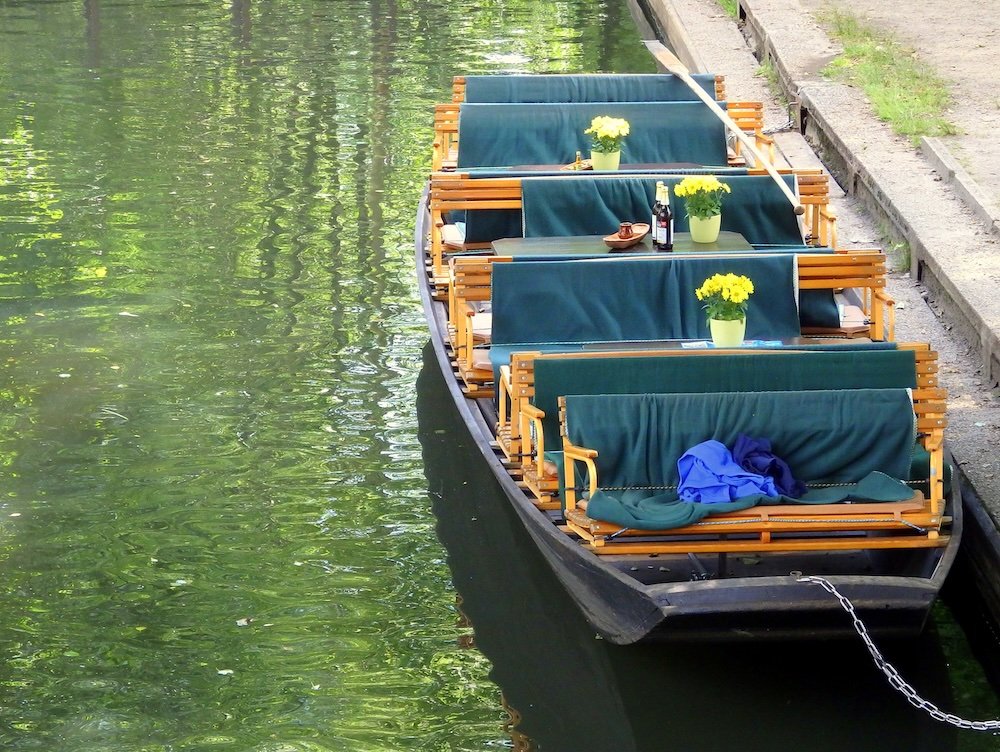 Boat used for transportation in Spreewald, Germany 