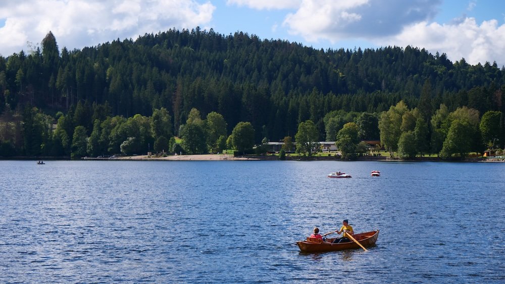 Boating on the Black Forest as adventure travelers 