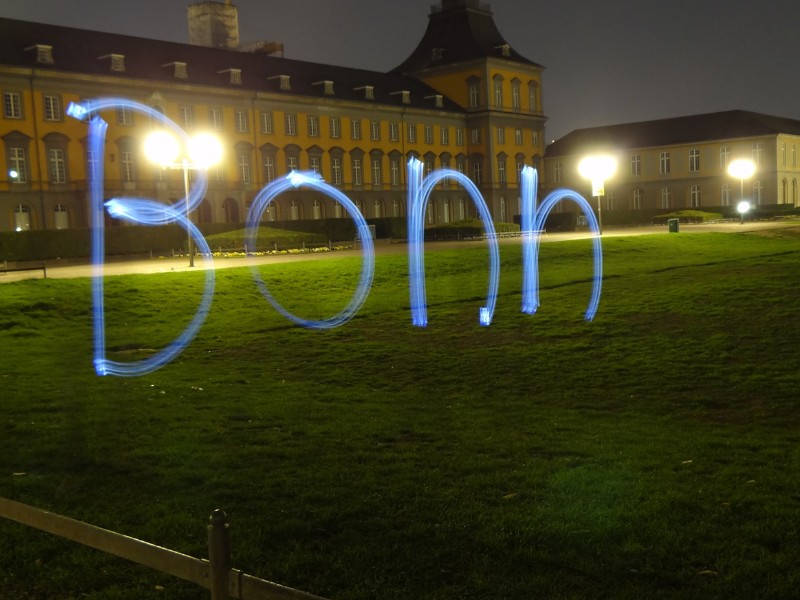 Bonn painted at night in Germany 