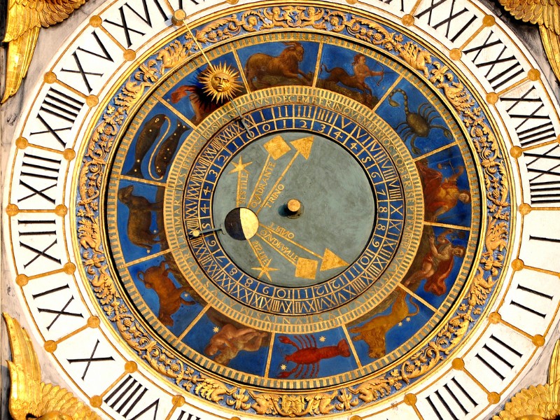 Brescia astronomical clock in Italy