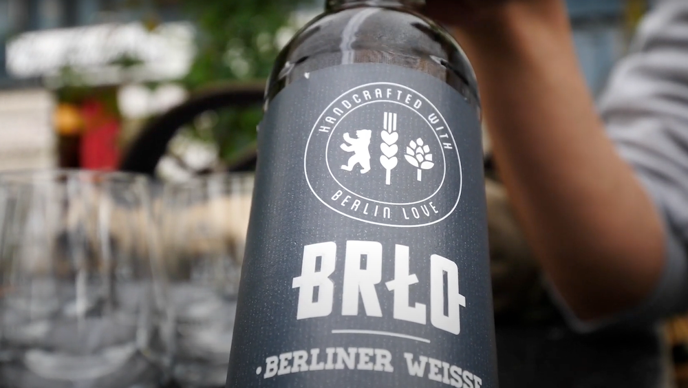 BRLO Berliner Weisse beer that we tried in Berlin, Germany 