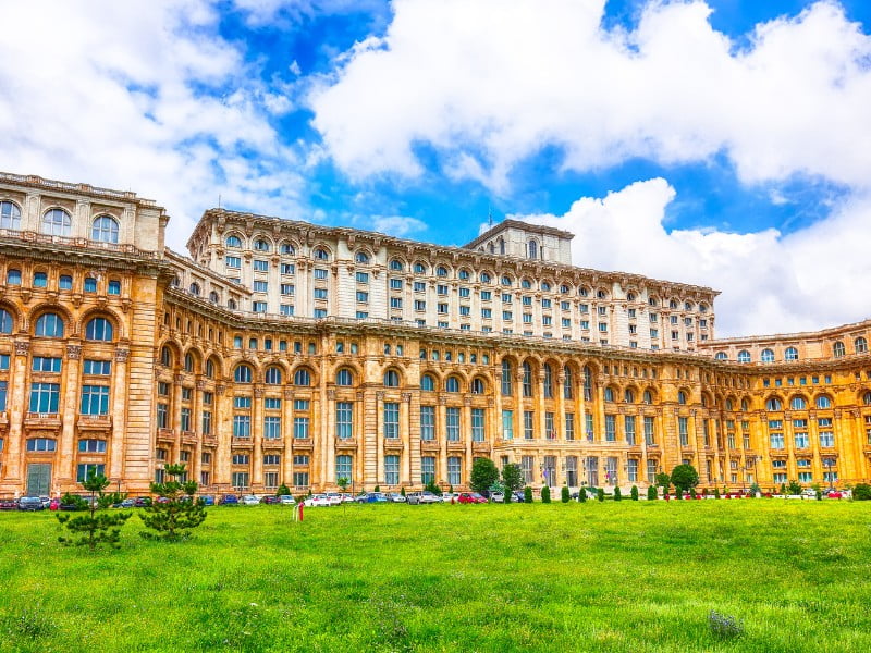 Bucharest city grand architectural views in Romania 