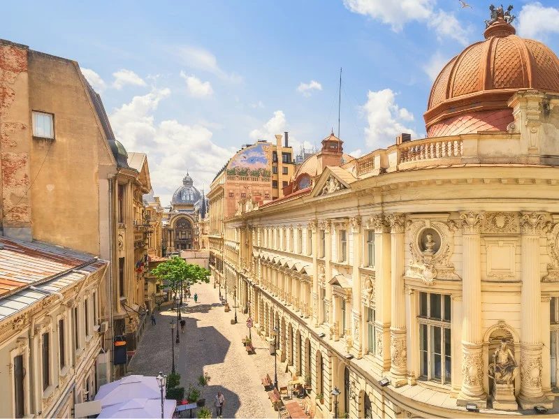 Bucharest Old Town Architecture in Romania 