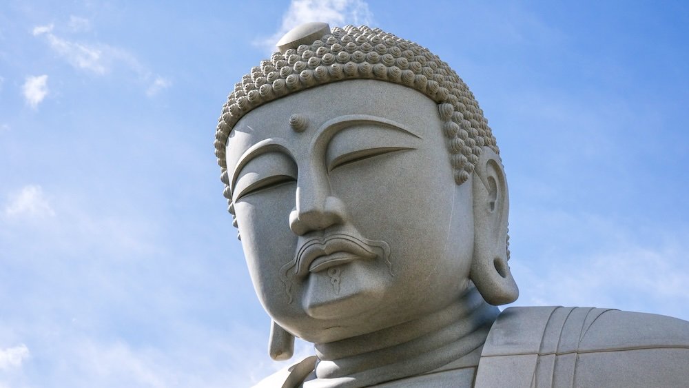 Buddhist statue macro details in Sapporo, Hokkaido, Japan 