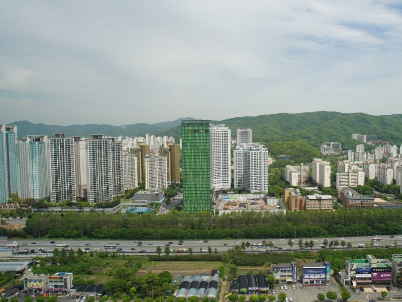 Bundang cityscape views from a distance 