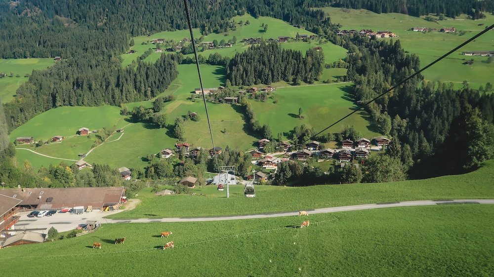 Cable car is a transportation option in Tyrol, Austria 