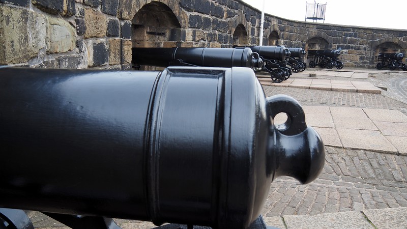 Cannons overlooking Edinburgh Castle
