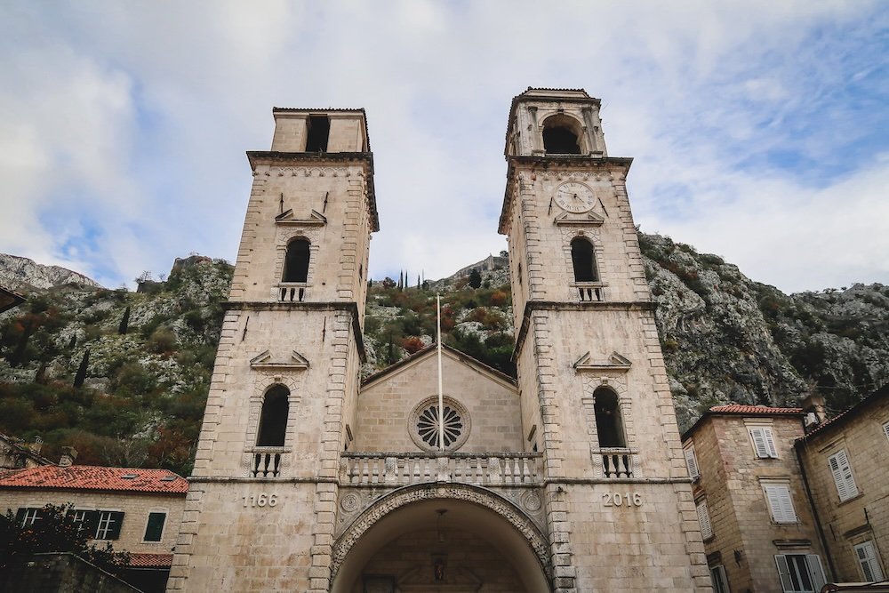 Cathedral views in Kotor, Montenegro 