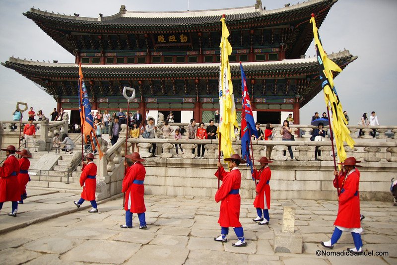 Changing of Guard is a must experience at Gyeongbokgung located in Seoul, South Korea