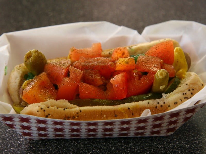 Chicago Style Hotdog is a must try meal in the Windy City 