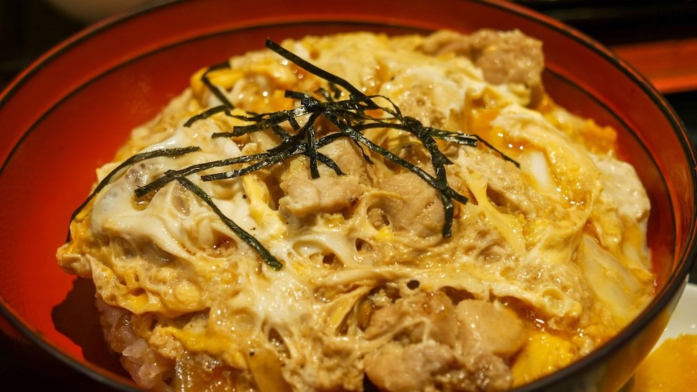 Chicken Katsudon rich autumn dish in Yuzawa, Japan