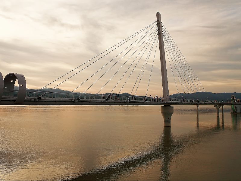 Chuncheon distinct bridge in South Korea 