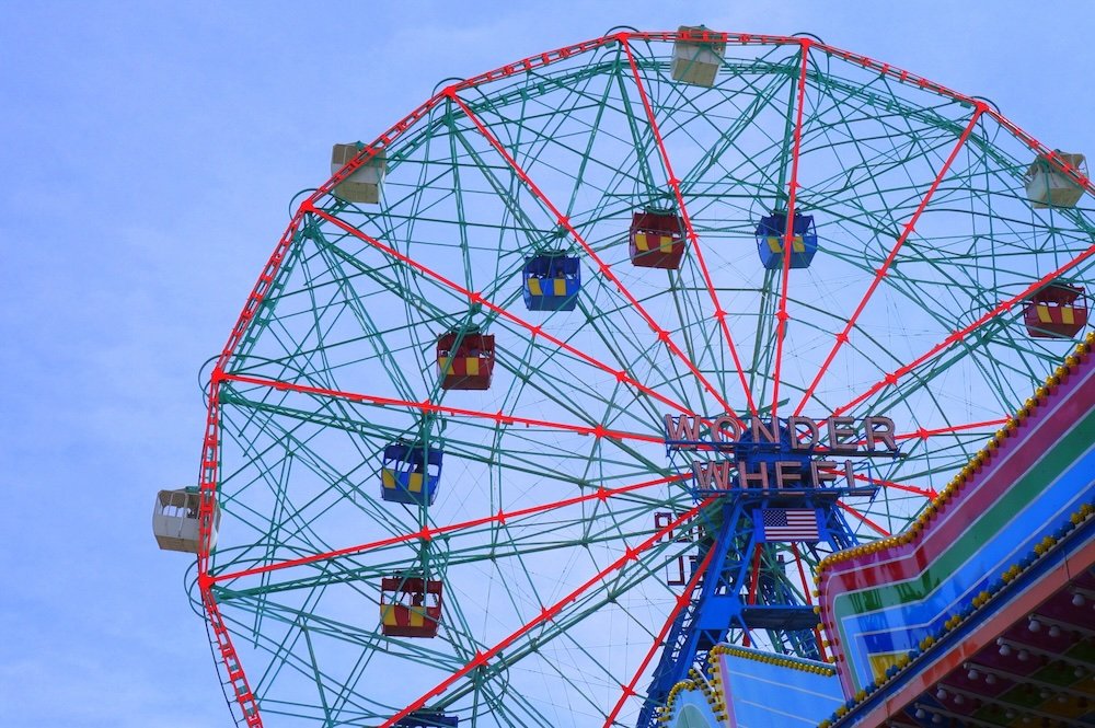 Coney Island Wonder Wheel in New York City, USA 