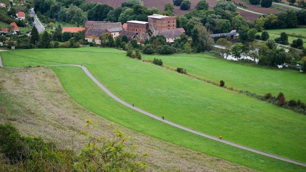 Countryside bicycle riding in Saale-Unstrut 