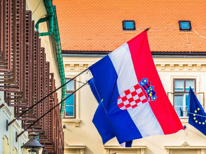 Croatia Flag Flapping 