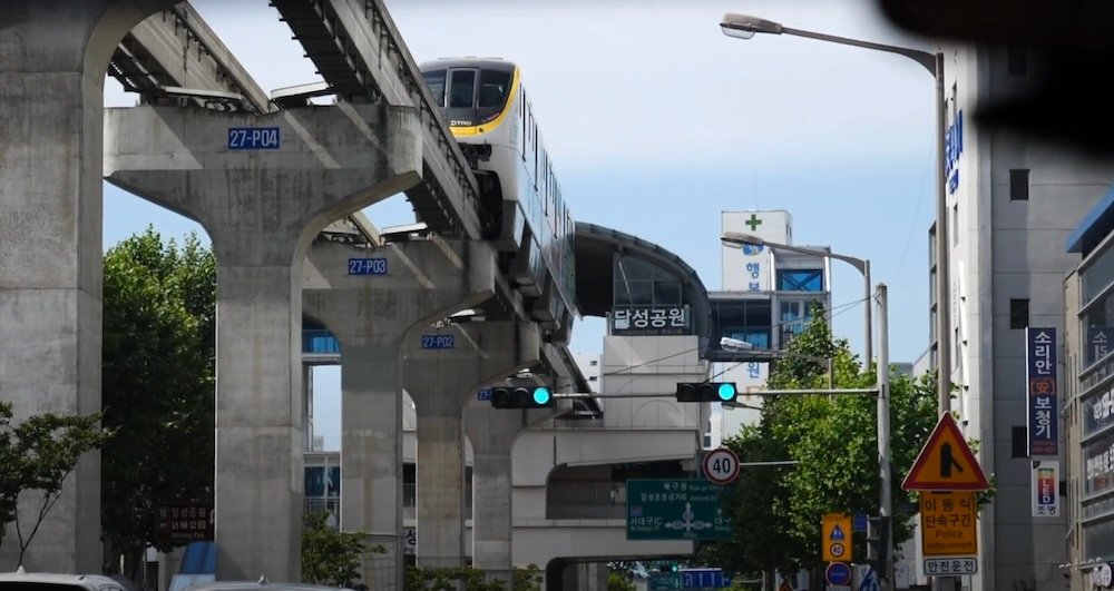 Daegu above ground metro transportation option for getting around the city