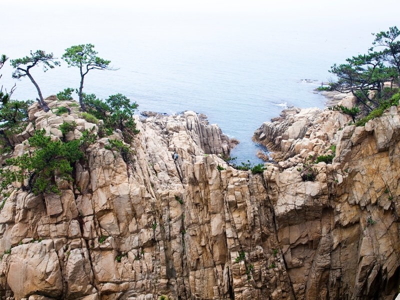 Daewangam Park jagged cliff is a must visit attraction for visitors to Ulsan, Korea