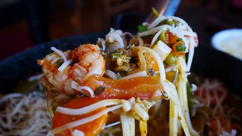 Delicious local seafood dish in Ushuaia, Tierra del Fuego, Argentina 